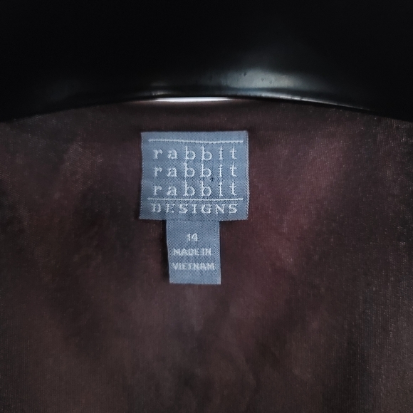 Rabbit Rabbit Rabbit Designs Azteca Print Bead Neckline Detail Size 14 - Picture 4 of 5